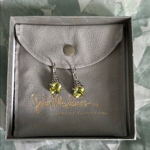 Peridot and Silver Earrings